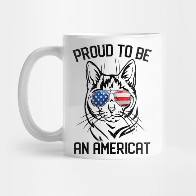 American Cat Shirt 4th Of July Proud To Be Americat Women by nikolay